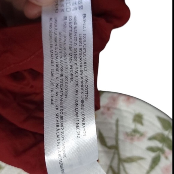 En Saison Red Sleeveless V-Neck Smocked Waist Tiered Ruffle Maxi Dress Size M - Picture 6 of 8